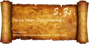 Spielman Zsuzsanna névjegykártya